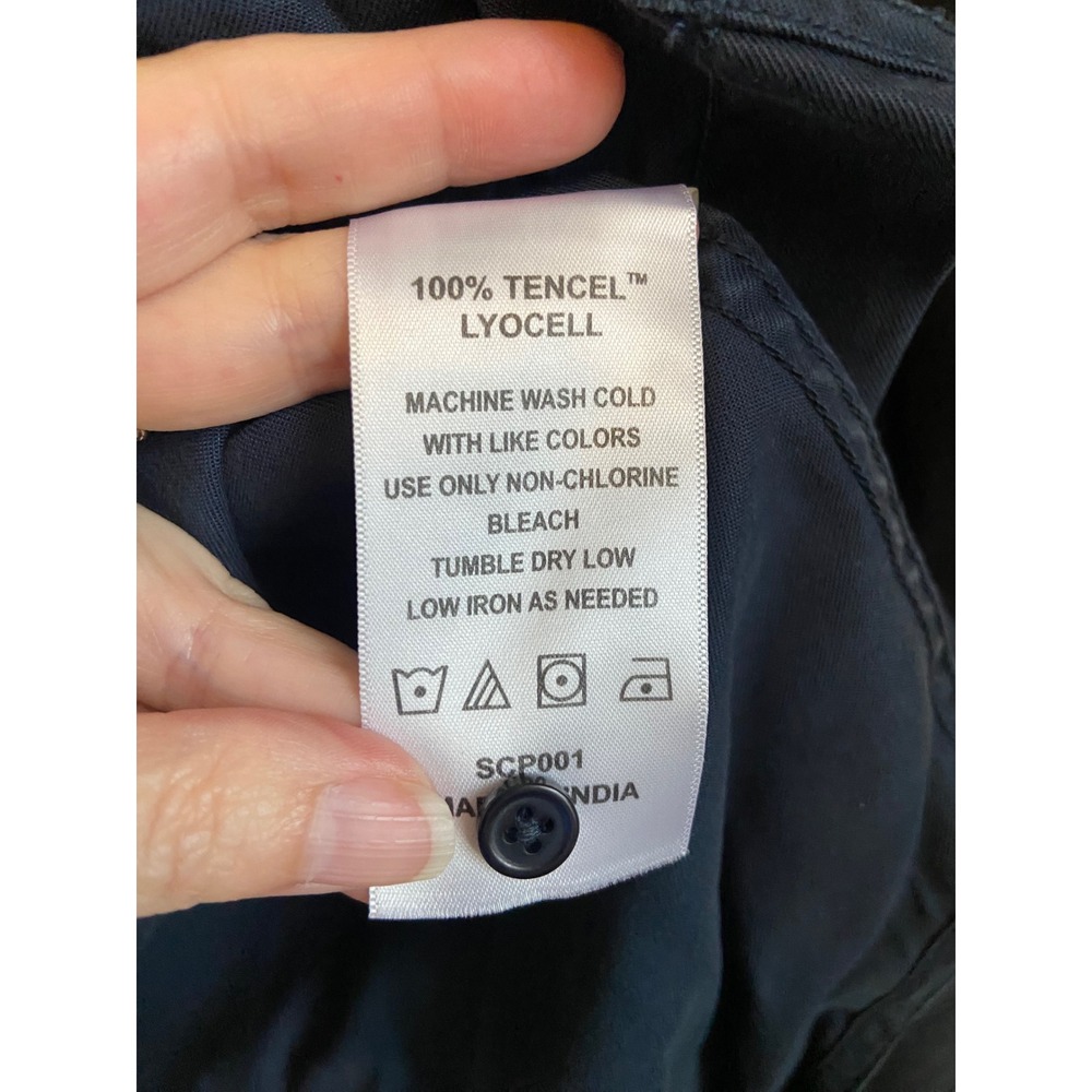 Quince Vintage Wash Tencel Utility Shirt Midnight Blue XL SCP001 Button Down - Picture 7 of 9